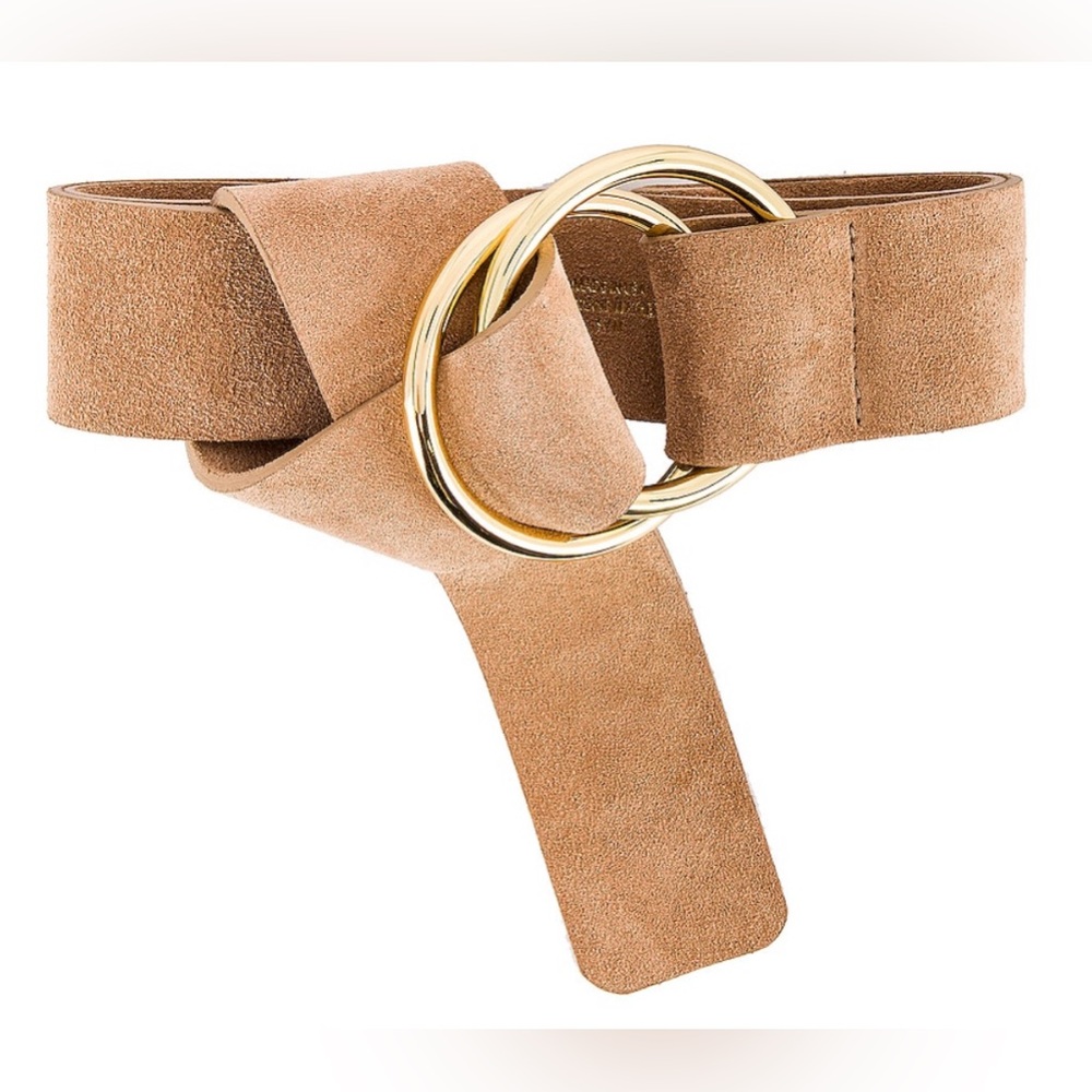 B-Low the Belt Tumble Suede Belt in Sand & Gold